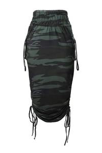 Knee-Length Camouflage Skirt